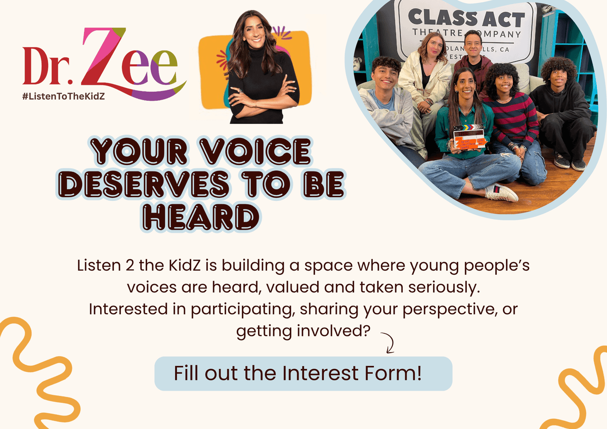 Listen to the KidZ — Your Voice, Real Change. Fill out our interest form.